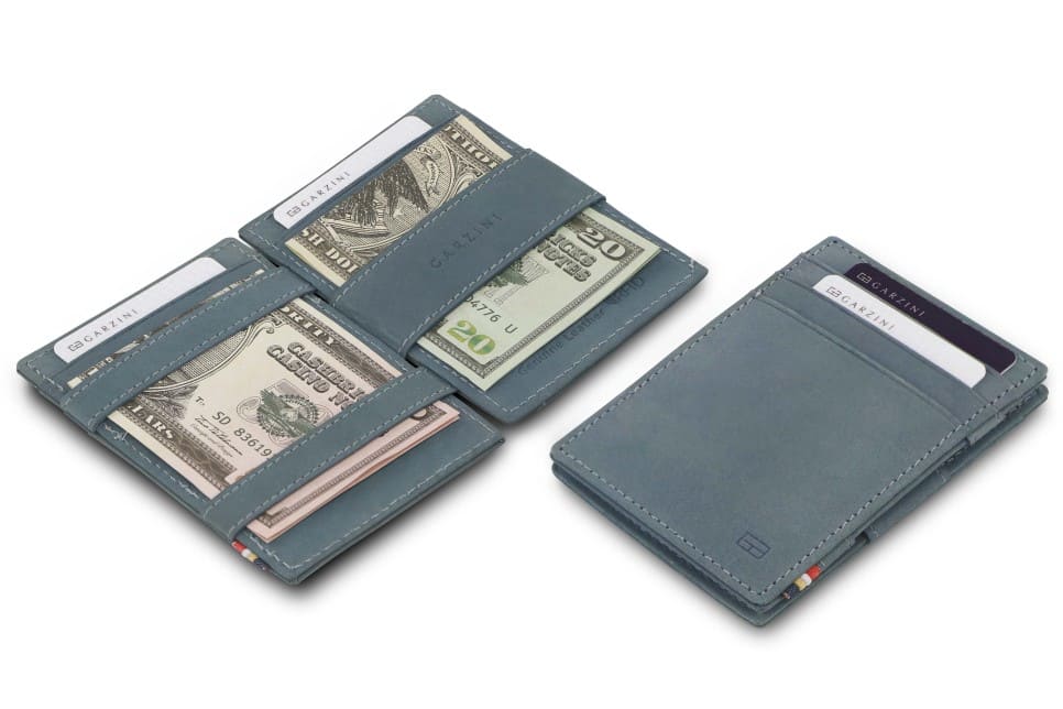 Garzini RFID Leather Magic Wallet ID Window