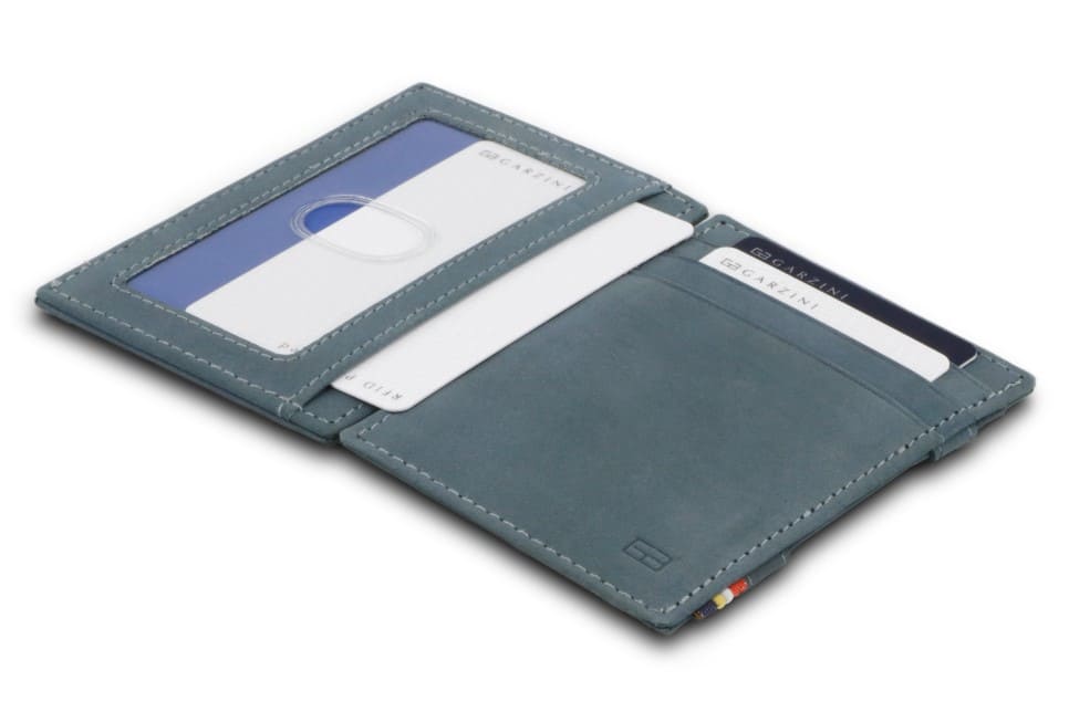 Garzini RFID Leather Magic Wallet ID Window