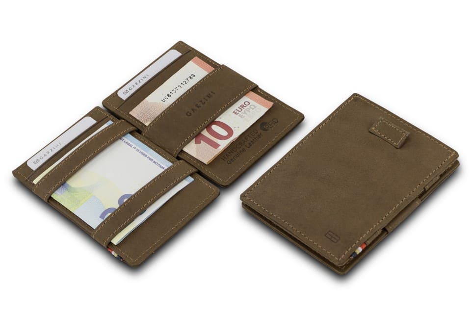 Garzini RFID Leather Magic Wallet Card Sleeves