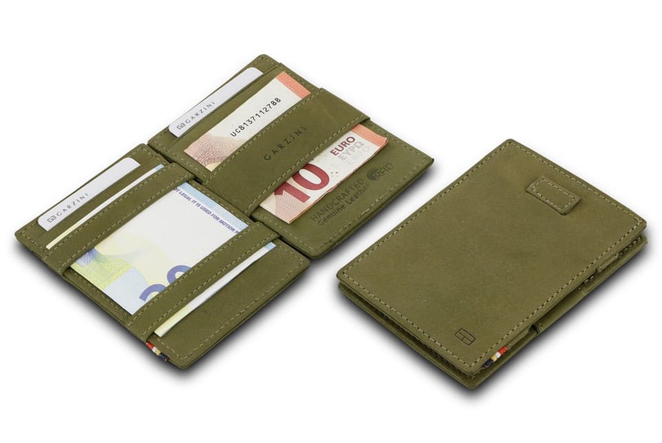 Garzini RFID Leather Magic Wallet Card Sleeves