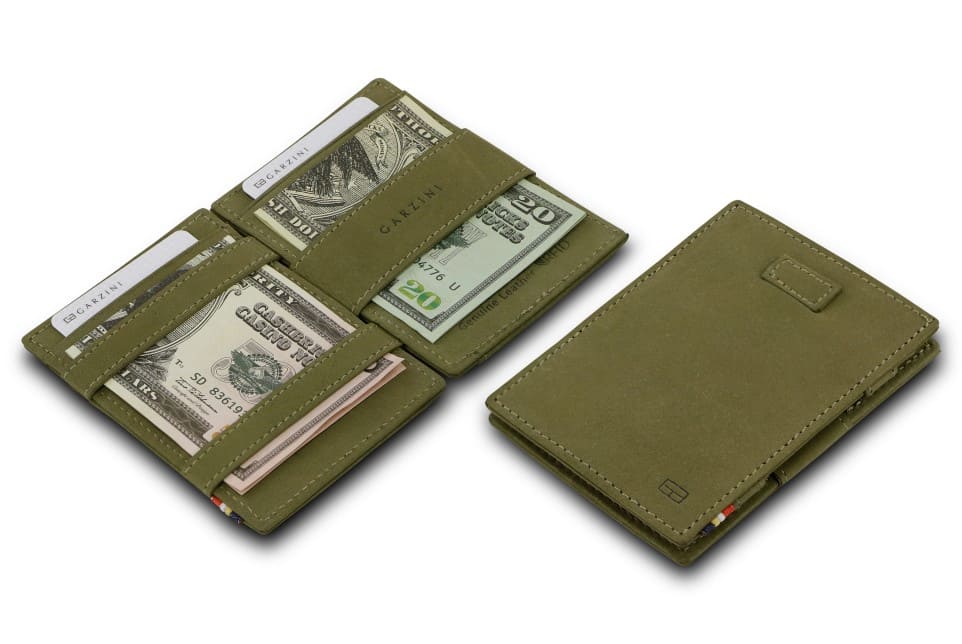 Garzini RFID Leather Magic Wallet Card Sleeves
