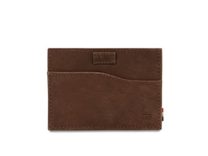 Garzini RFID Leather Card Holder Brushed-Brown