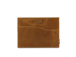 Garzini RFID Leather Card Holder Brushed-Cognac