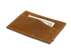 Garzini RFID Leather Card Holder Brushed-Cognac