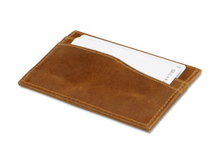 Garzini RFID Leather Card Holder Brushed-Cognac