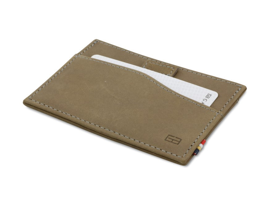 Garzini RFID Leather Card Holder Vintage-Grey