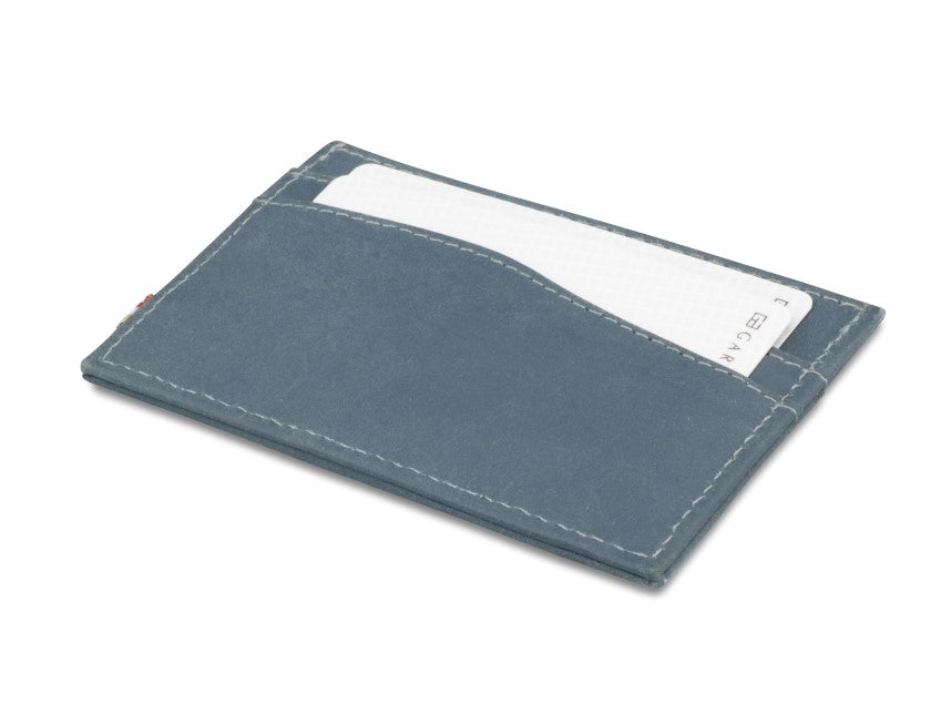 Garzini RFID Leather Card Holder Vintage-Blue