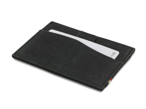Garzini RFID Leather Card Holder ID Window Brushed-Black