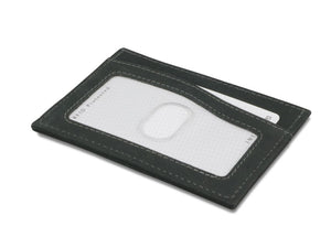Garzini RFID Leather Card Holder ID Window Vintage-Black