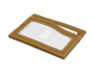 Garzini RFID Leather Card Holder ID Window Vintage-Cognac