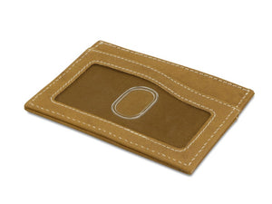 Garzini RFID Leather Card Holder ID Window Vintage-Cognac