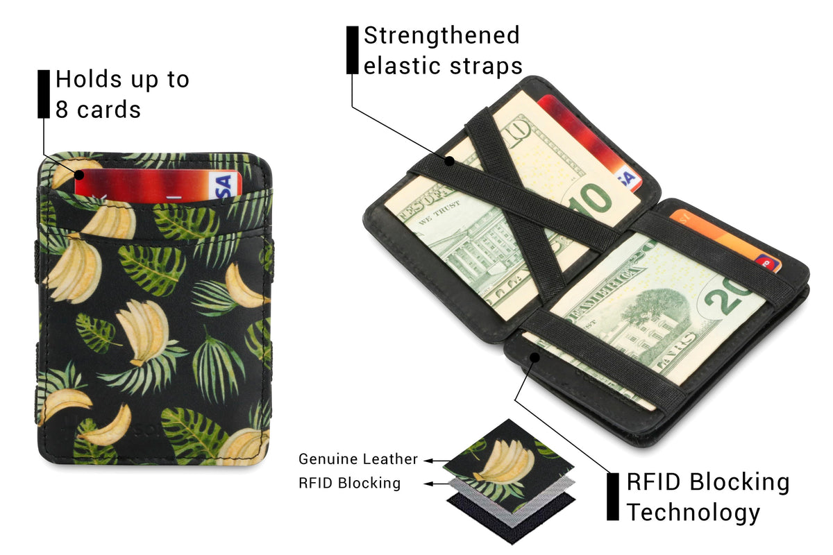 Hunterson RFID Magic Coin Wallet Print-Banana