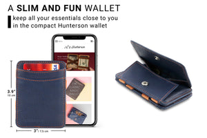 Hunterson RFID Magic Coin Wallet-Blue-Orange