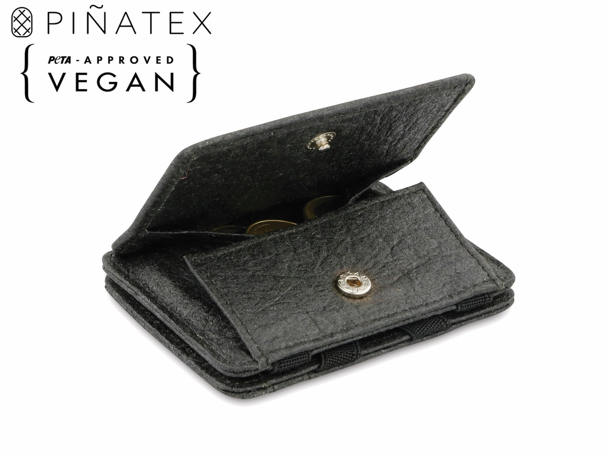 Hunterson Vegan RFID Magic Coin Wallet-Charcoal