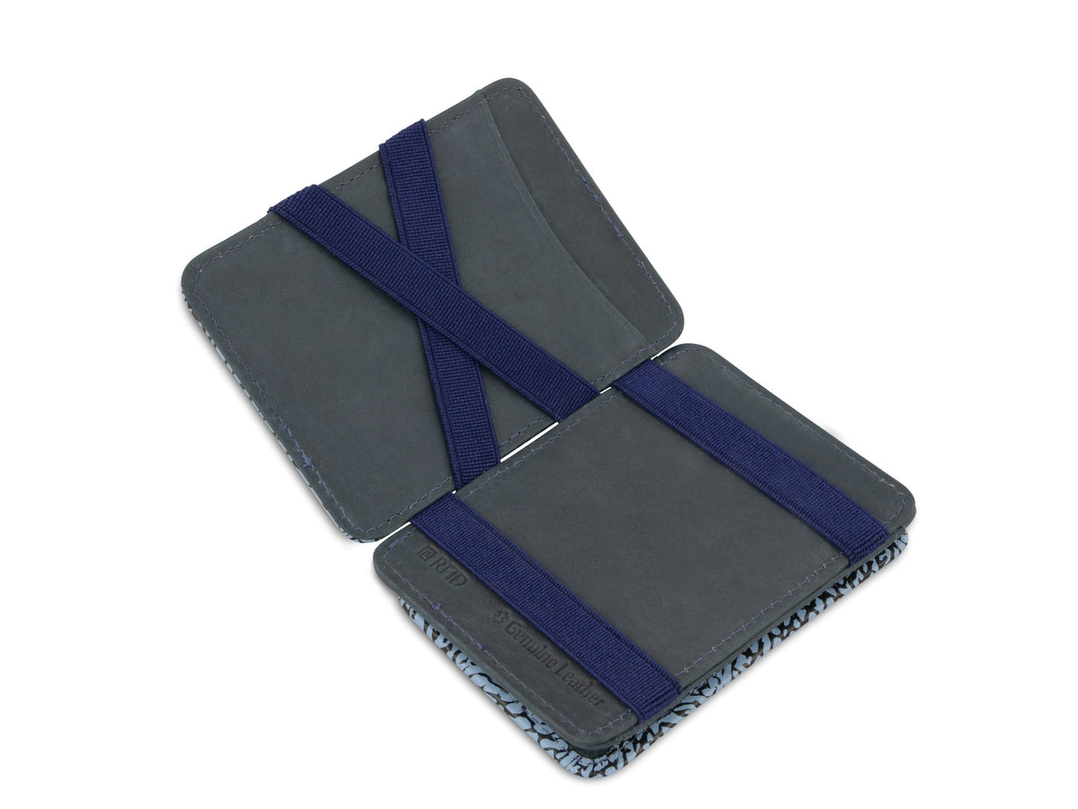 Hunterson RFID Magic Coin Wallet Print-Elephant Blue