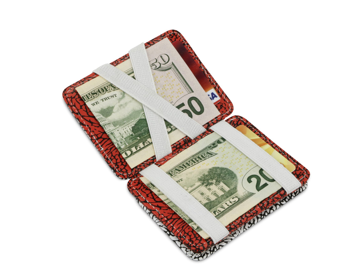 Hunterson RFID Magic Coin Wallet Print-Elephant Red
