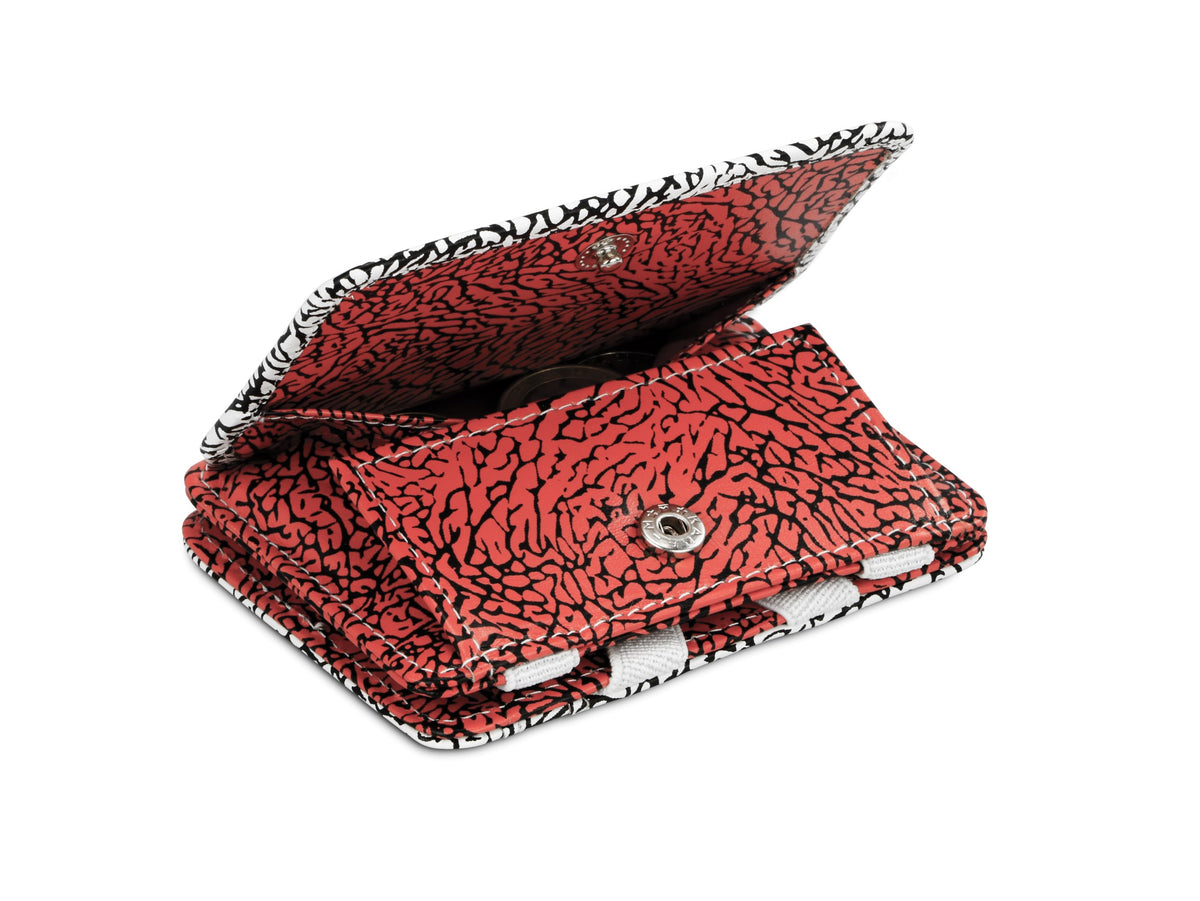 Hunterson RFID Magic Coin Wallet Print-Elephant Red