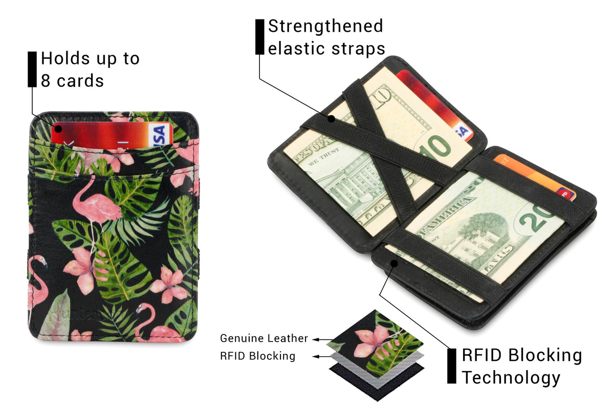 Hunterson RFID Magic Coin Wallet Print-Flamingo