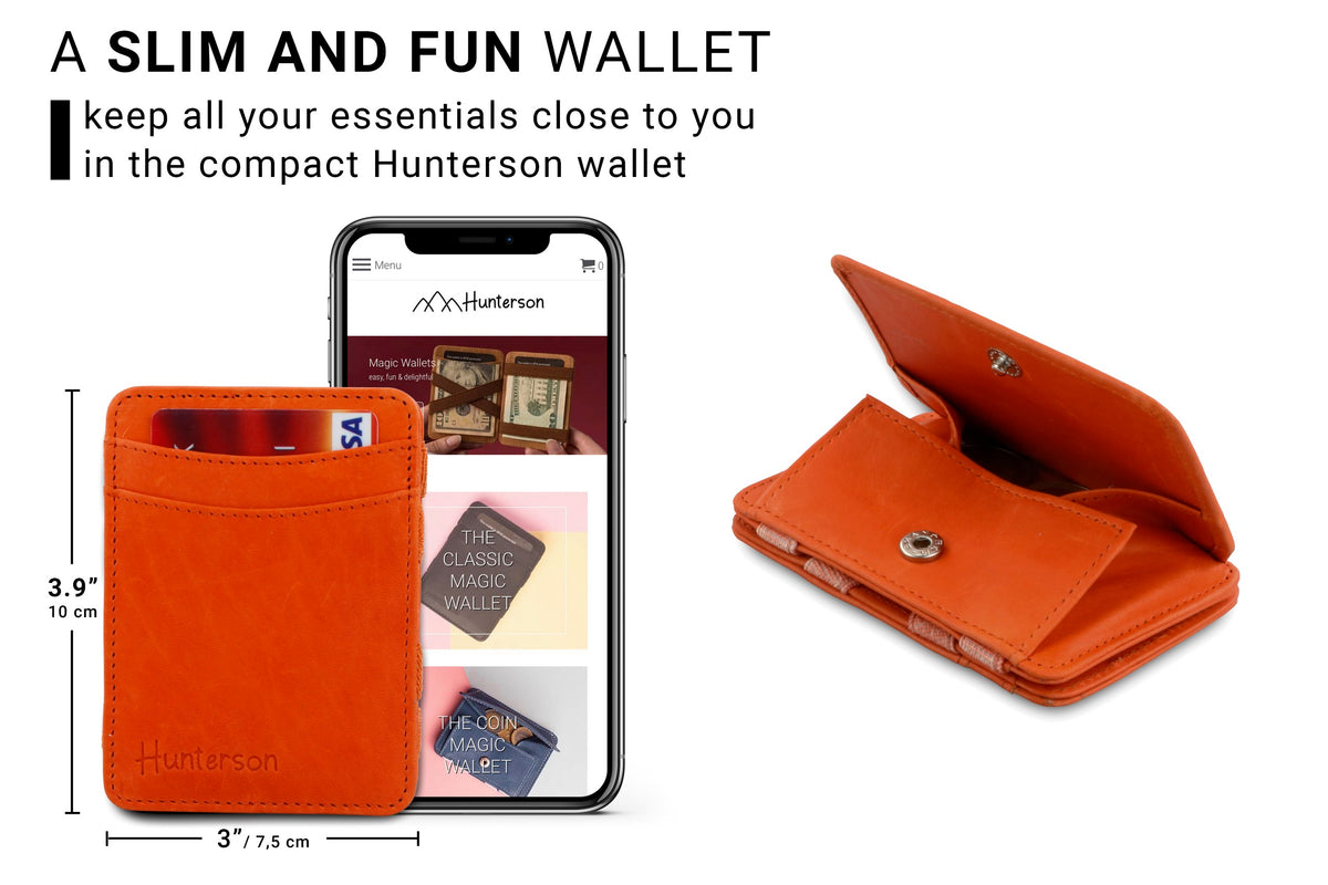 Hunterson RFID Magic Coin Wallet-Orange