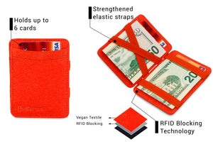Hunterson Vegan RFID Magic Coin Wallet-Paprika