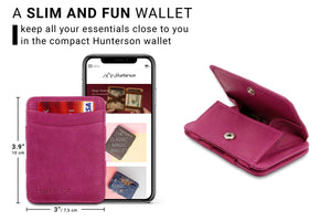 Hunterson RFID Magic Coin Wallet-Raspberry