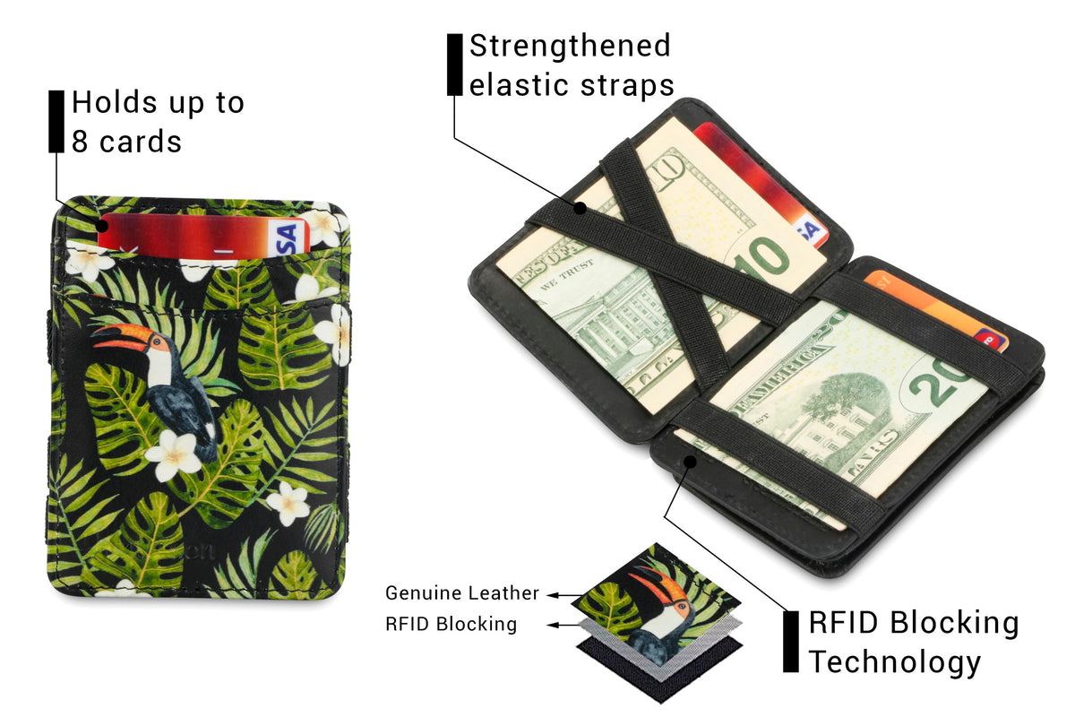 Hunterson RFID Magic Coin Wallet Print-Toucan