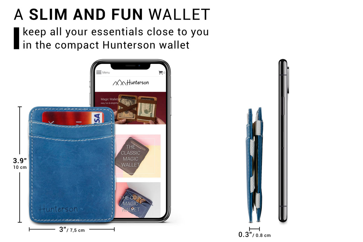 Hunterson RFID Magic Wallet-Azur-White