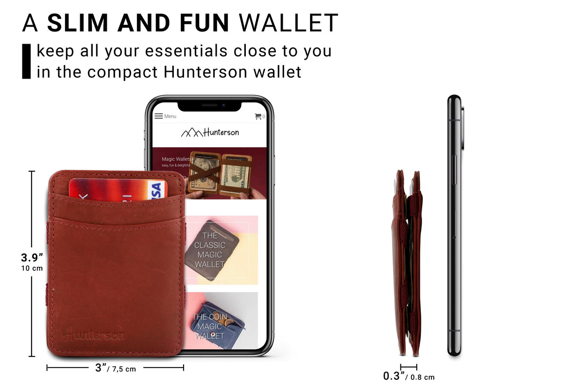 Hunterson RFID Magic Wallet-Burgundy