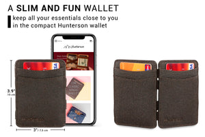 Hunterson Vegan RFID Magic Wallet-Chestnut
