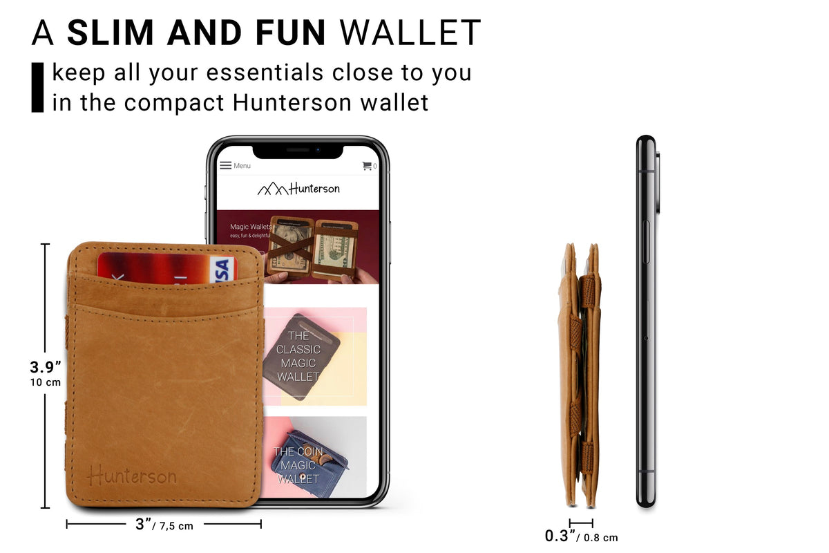 Hunterson RFID Magic Wallet-Cognac