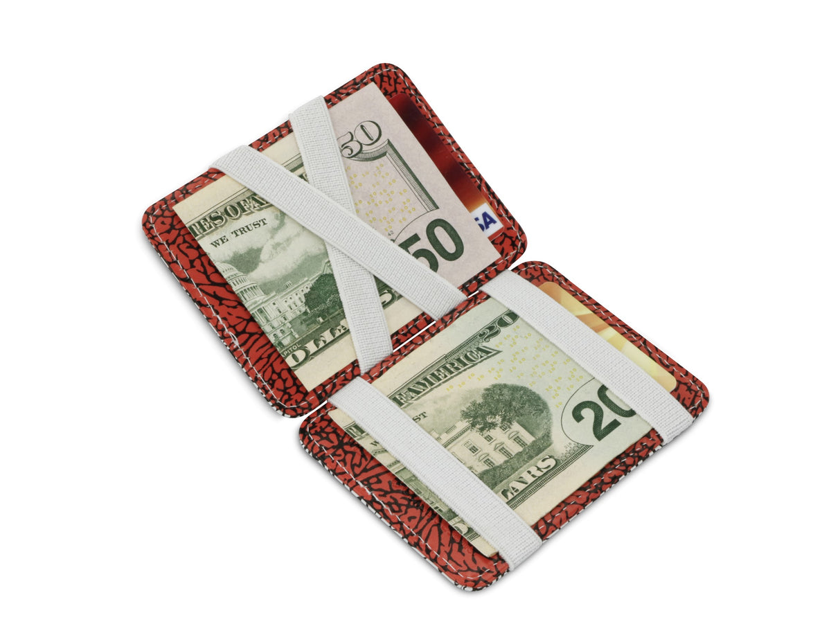 Hunterson RFID Magic Wallet Print-Elephant-Red