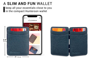 Hunterson Vegan RFID Magic Wallet-Marine