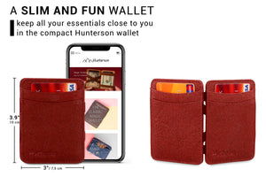 Hunterson Vegan RFID Magic Wallet-Mulberry