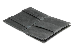 Garzini RFID Leather Magic Coin Wallet Brushed-Black