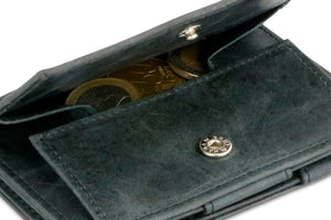 Garzini RFID Leather Magic Coin Wallet Brushed-Black