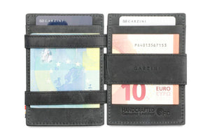 Garzini RFID Leather Magic Coin Wallet Brushed-Black