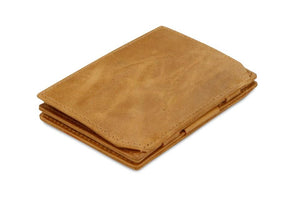 Garzini RFID Leather Magic Coin Wallet Brushed-Cognac