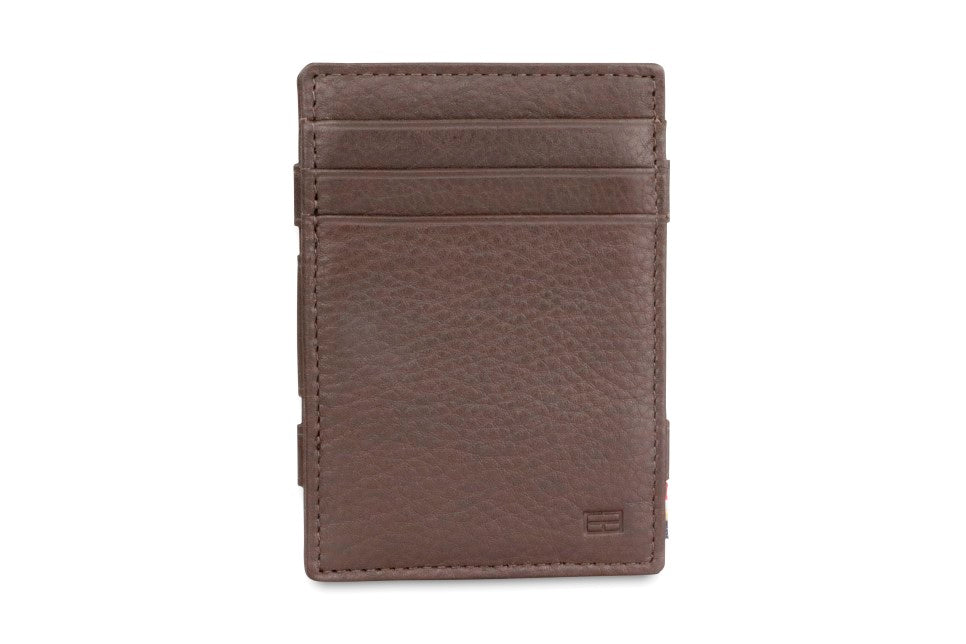 Garzini RFID Leather Magic Coin Wallet Nappa-Brown