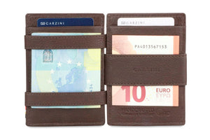 Garzini RFID Leather Magic Coin Wallet Nappa-Brown