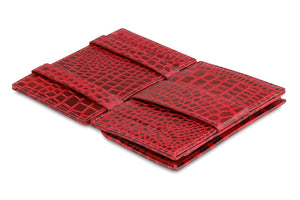 Garzini RFID Leather Magic Coin Wallet Croco-Red