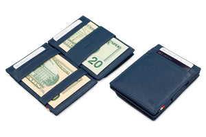 Garzini RFID Leather Magic Coin Wallet Nappa-Blue