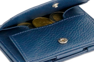 Garzini RFID Leather Magic Coin Wallet Nappa-Blue