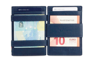 Garzini RFID Leather Magic Coin Wallet Nappa-Blue