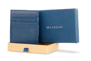 Garzini RFID Leather Magic Coin Wallet Nappa-Blue