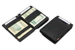 Garzini RFID Leather Magic Coin Wallet Nappa-Black