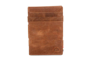Garzini RFID Leather Magic Coin Wallet Plus Brushed-Brown