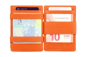 Garzini RFID Leather Magic Coin Wallet Plus Nappa-Cognac