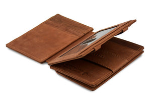 Garzini RFID Leather Magic Coin Wallet Plus Vintage-Brown