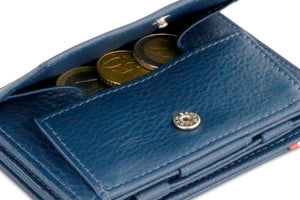 Garzini RFID Leather Magic Coin Wallet Plus Nappa-Blue