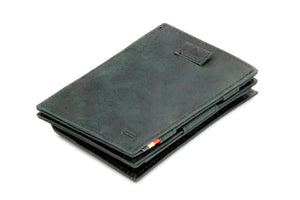 Garzini RFID Leather Magic Coin Wallet Card Sleeve Brushed-Black
